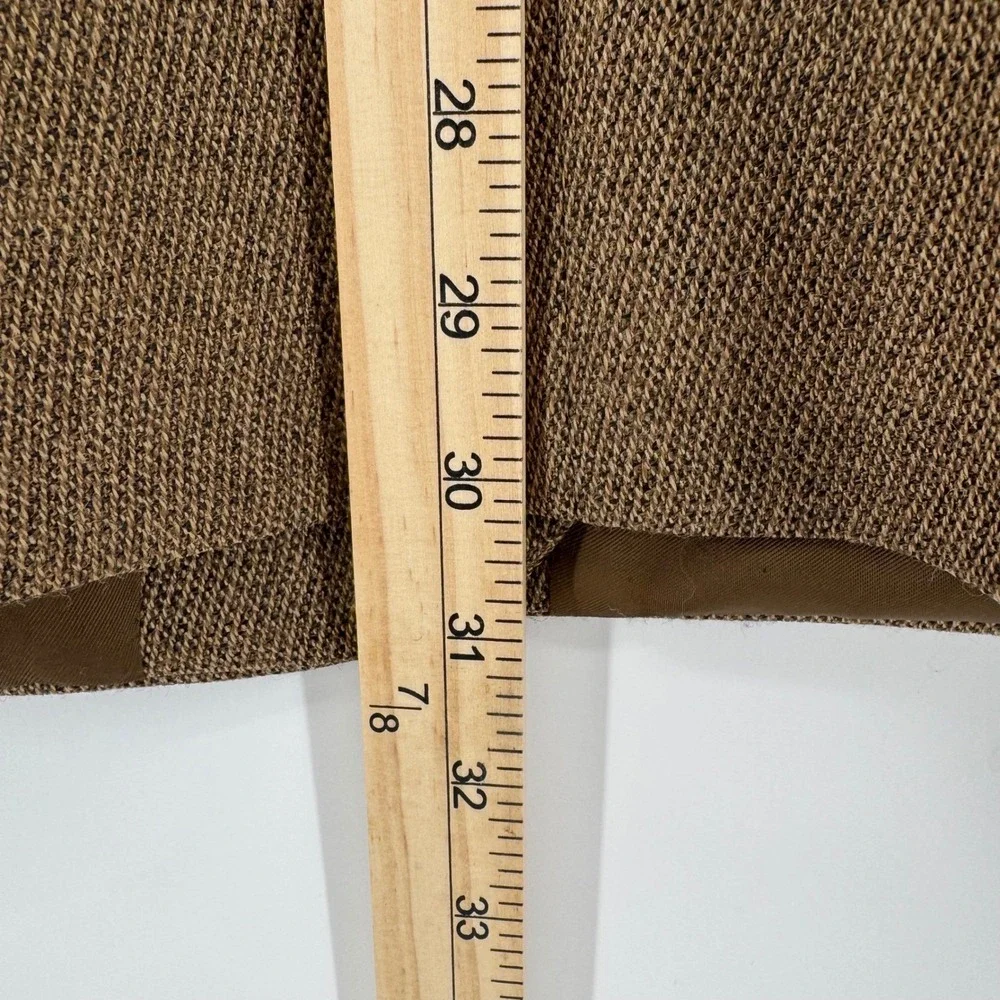 Ralph Lauren Blazer Mens 40R Brown Wool 2-Button Textured Sport Coat Canada Made
